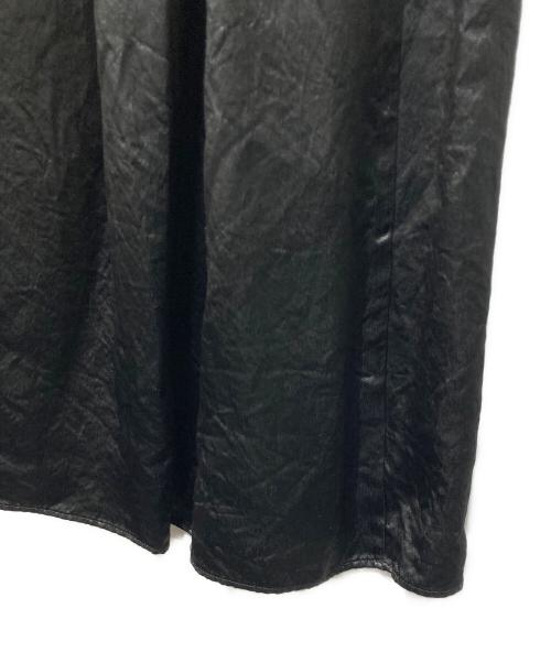 journal standard luxe（ジャーナルスタンダード ラックス）JOURNAL STANDARD LUXE (ジャーナルスタンダード ラックス) ヴィンテージサテン ギャザースカート ブラック サイズ:　の古着・服飾アイテム