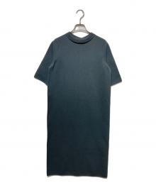 BALLSEY（ボールジィ）の古着「ウールポリエステルパールコンビ ハーフスリーブワンピース」｜グレー