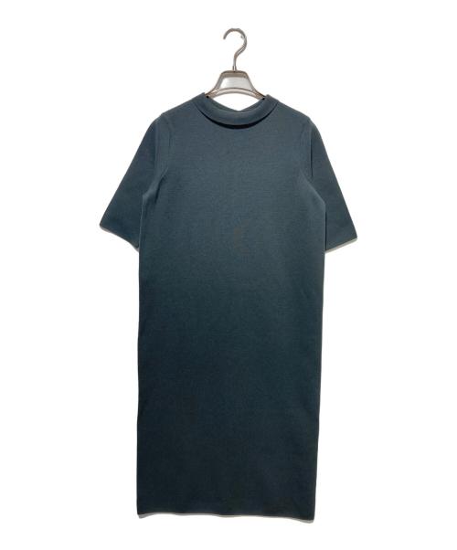 BALLSEY（ボールジィ）BALLSEY (ボールジィ) ウールポリエステルパールコンビ ハーフスリーブワンピース グレー サイズ:36 未使用品の古着・服飾アイテム
