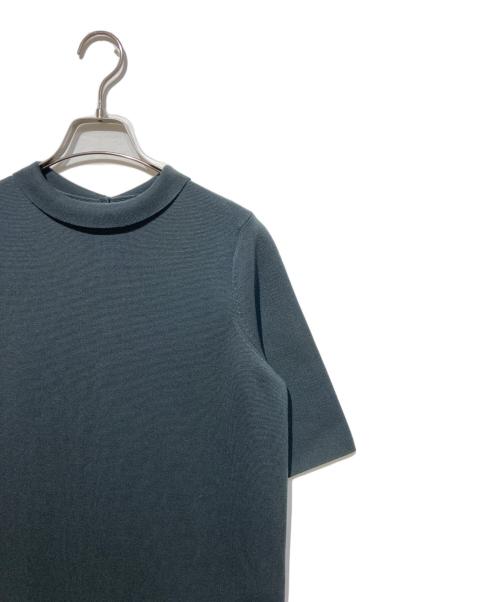 BALLSEY（ボールジィ）BALLSEY (ボールジィ) ウールポリエステルパールコンビ ハーフスリーブワンピース グレー サイズ:36 未使用品の古着・服飾アイテム