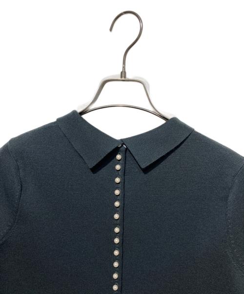 BALLSEY（ボールジィ）BALLSEY (ボールジィ) ウールポリエステルパールコンビ ハーフスリーブワンピース グレー サイズ:36 未使用品の古着・服飾アイテム