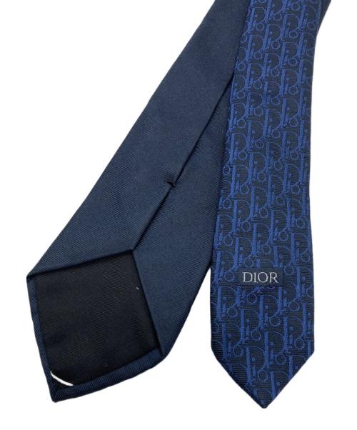 Dior（ディオール）DIOR (ディオール) トロッター柄ナローネクタイ ネイビー サイズ:　の古着・服飾アイテム