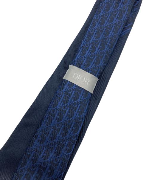 Dior（ディオール）DIOR (ディオール) トロッター柄ナローネクタイ ネイビー サイズ:　の古着・服飾アイテム