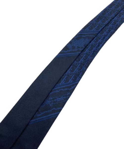 Dior（ディオール）DIOR (ディオール) トロッター柄ナローネクタイ ネイビー サイズ:　の古着・服飾アイテム