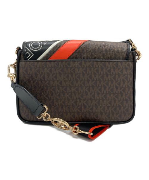 MICHAEL KORS（マイケル・コース）MICHAEL KORS (マイケル・コース) ショルダーバッグ ブラウン×オレンジの古着・服飾アイテム