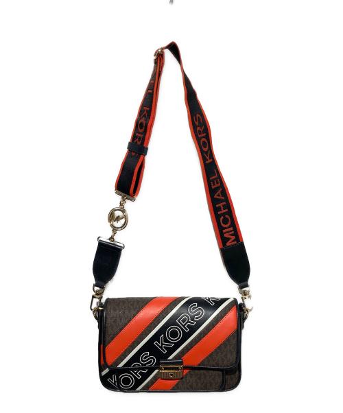 MICHAEL KORS（マイケル・コース）MICHAEL KORS (マイケル・コース) ショルダーバッグ ブラウン×オレンジの古着・服飾アイテム