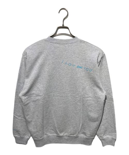HERALBONY（ヘラルボニー）HERALBONY (ヘラルボニー) レギュラーフィットクループルオーバー「I LOVE YOU MOM」 グレー サイズ:Lの古着・服飾アイテム