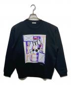 HERALBONYヘラルボニー）の古着「レギュラーフィットクループルオーバー「みつけて」」｜ブラック