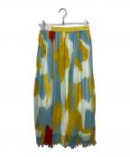 HERALBONYヘラルボニー）の古着「レイヤードプリーツスカート「リクレーマー」」｜マルチカラー