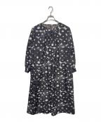 HERALBONYヘラルボニー）の古着「クルーネックワンピース「（無題）（丸）」」｜グレー×ブラック