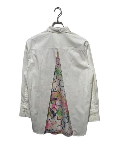 HERALBONY（ヘラルボニー）HERALBONY (ヘラルボニー) オーガンジーバックスリットシャツ「タイトル不明」 ホワイト サイズ:Freeの古着・服飾アイテム