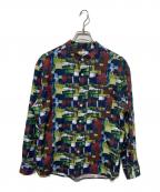 HERALBONYヘラルボニー）の古着「バンドカラーシャツ「My world」」｜マルチカラー