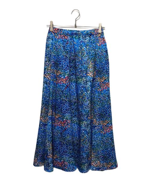 HERALBONY（ヘラルボニー）HERALBONY (ヘラルボニー) サテンスカート「（無題）（青）」 ブルー サイズ:Sの古着・服飾アイテム