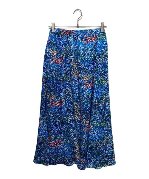 HERALBONY（ヘラルボニー）HERALBONY (ヘラルボニー) サテンスカート「（無題）（青）」 ブルー サイズ:Sの古着・服飾アイテム