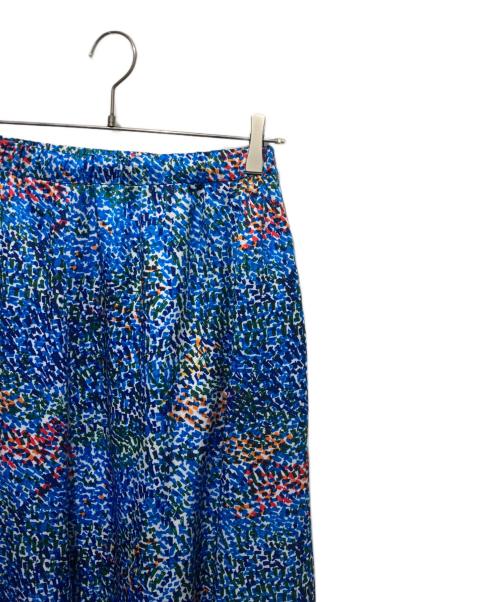 HERALBONY（ヘラルボニー）HERALBONY (ヘラルボニー) サテンスカート「（無題）（青）」 ブルー サイズ:Sの古着・服飾アイテム