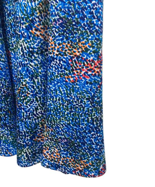 HERALBONY（ヘラルボニー）HERALBONY (ヘラルボニー) サテンスカート「（無題）（青）」 ブルー サイズ:Sの古着・服飾アイテム