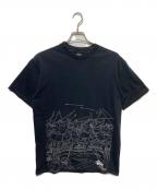 stussyステューシー）の古着「プリントTシャツ」｜ブラック