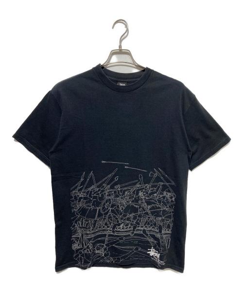 stussy（ステューシー）stussy (ステューシー) プリントTシャツ ブラック サイズ:Ｍの古着・服飾アイテム