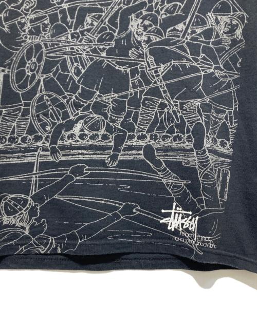 stussy（ステューシー）stussy (ステューシー) プリントTシャツ ブラック サイズ:Ｍの古着・服飾アイテム