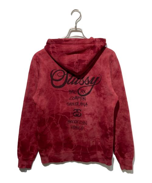 stussy（ステューシー）stussy (ステューシー) ジップパーカー レッド サイズ:Mの古着・服飾アイテム
