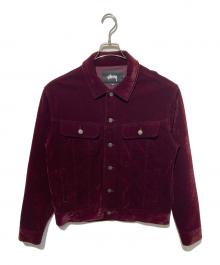 stussy（ステューシー）の古着「ベロアトラッカージャケット」｜ボルドー