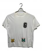 MM6 Maison Margielaエムエムシックスメゾンマルジェラ）の古着「ワッペンクルーネックTシャツ」｜ホワイト