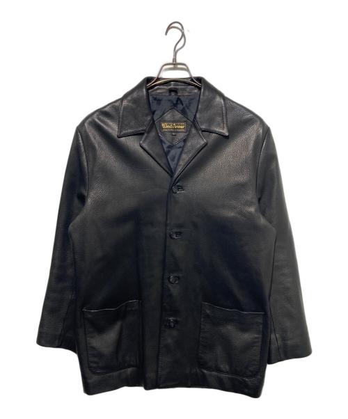 Wind Armor（ウィンドアーマー）Wind Armor (ウィンドアーマー) ディアスキンレザージャケット ブラック サイズ:Lの古着・服飾アイテム
