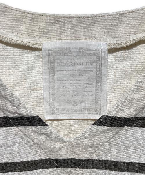 BEARDSLEY（ビアズリー）BEARDSLEY (ビアズリー) リネン起毛ボーダーチュニック アイボリー サイズ:ＦＲＥＥの古着・服飾アイテム