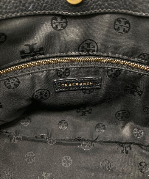 TORY BURCH（トリーバーチ）TORY BURCH (トリーバーチ) レザーハンドバッグ ブラックの古着・服飾アイテム