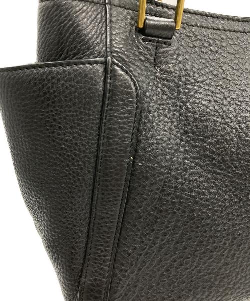 TORY BURCH（トリーバーチ）TORY BURCH (トリーバーチ) レザーハンドバッグ ブラックの古着・服飾アイテム