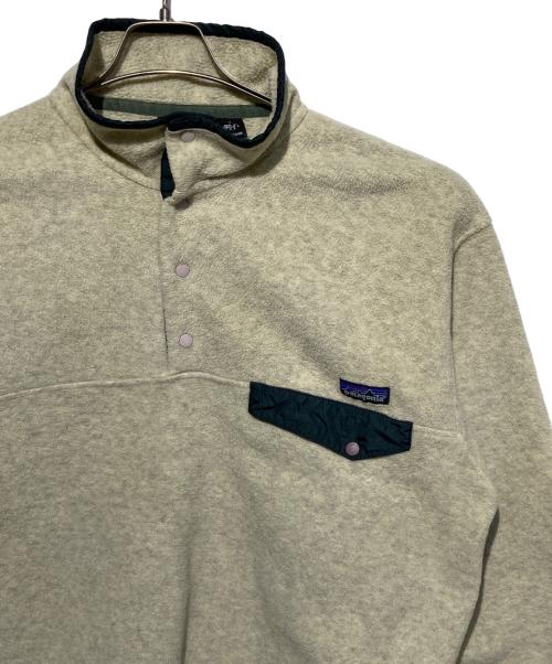 Patagonia（パタゴニア）Patagonia (パタゴニア) シンチラスナップTプルオーバー グリーン×アイボリー サイズ:Lの古着・服飾アイテム