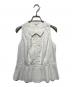 Her lip to（ハーリップトゥ）の古着「Manon Pleated Peplum Top」｜ホワイト