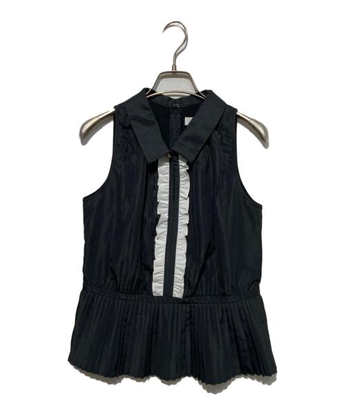 HER LIP TO（ハーリップトゥ）Her lip to (ハーリップトゥ) Manon Pleated Peplum Top ブラック サイズ:Sの古着・服飾アイテム