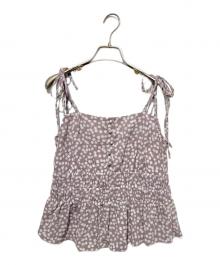 HER LIP TO（ハーリップトゥ）の古着「Cherry Pattern Strap Top」｜パープル