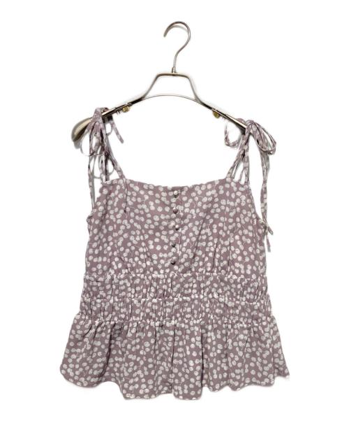HER LIP TO（ハーリップトゥ）Her lip to (ハーリップトゥ) Cherry Pattern Strap Top パープル サイズ:Mの古着・服飾アイテム