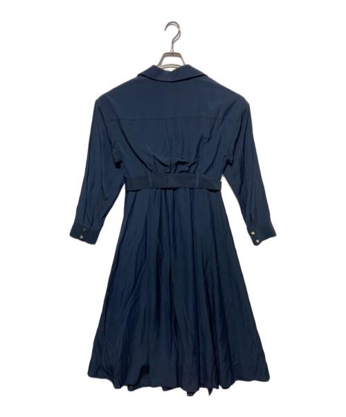 La TOTALITE（ラ ト―タリテ）La TOTALITE (ラ ト―タリテ) カシュクールシャツワンピース ネイビー サイズ:36の古着・服飾アイテム