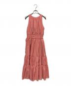 HER LIP TOハーリップトゥ）の古着「Riviera Bow Tiered Long Dress」｜ピンク