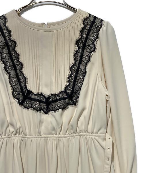 HER LIP TO（ハーリップトゥ）Her lip to (ハーリップトゥ) Rosaline Lace Trimmed Dress ベージュ サイズ:Mの古着・服飾アイテム