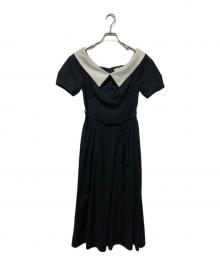 HER LIP TO（ハーリップトゥ）の古着「Coralie Belted Dress」｜ブラック
