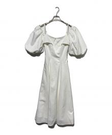 HER LIP TO（ハーリップトゥ）の古着「Papillon Stripe Shirt Dress」｜ホワイト