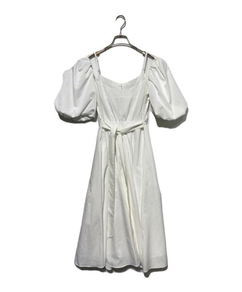 HER LIP TO（ハーリップトゥ）Her lip to (ハーリップトゥ) Papillon Stripe Shirt Dress ホワイト サイズ:Sの古着・服飾アイテム