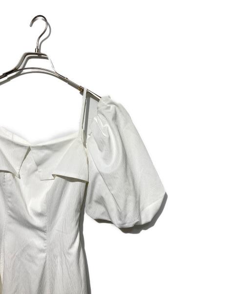 HER LIP TO（ハーリップトゥ）Her lip to (ハーリップトゥ) Papillon Stripe Shirt Dress ホワイト サイズ:Sの古着・服飾アイテム