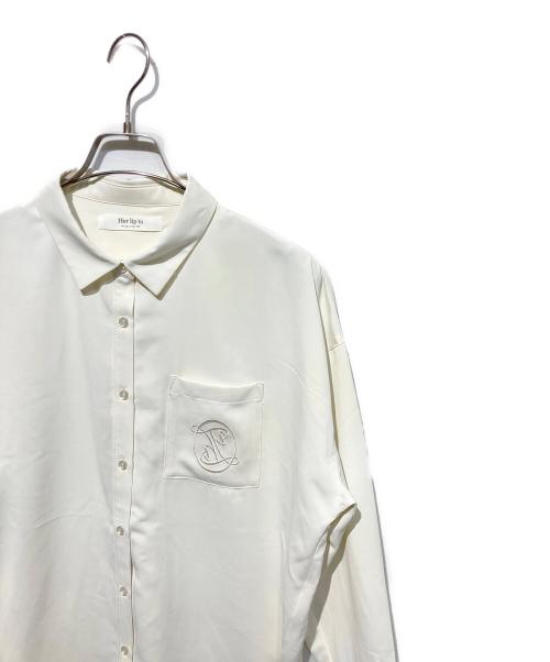 HER LIP TO（ハーリップトゥ）Her lip to (ハーリップトゥ) Comfort Oversized Shirt ベージュ サイズ:Freeの古着・服飾アイテム