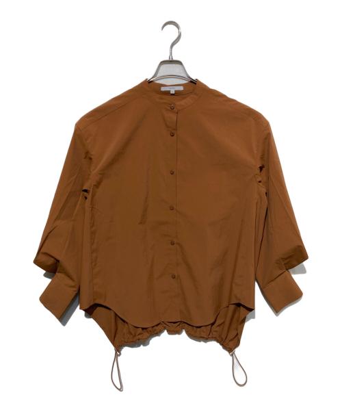 UN3D.（アンスリード）UN3D. (アンスリード) W TRIANGLE TUCK SH ブラウン サイズ:36の古着・服飾アイテム