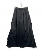 UN3D.アンスリード）の古着「ウェーブラッフルパンツ」｜ブラック