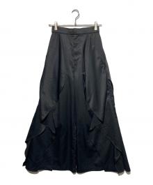 UN3D.（アンスリード）の古着「ウェーブラッフルパンツ」｜ブラック