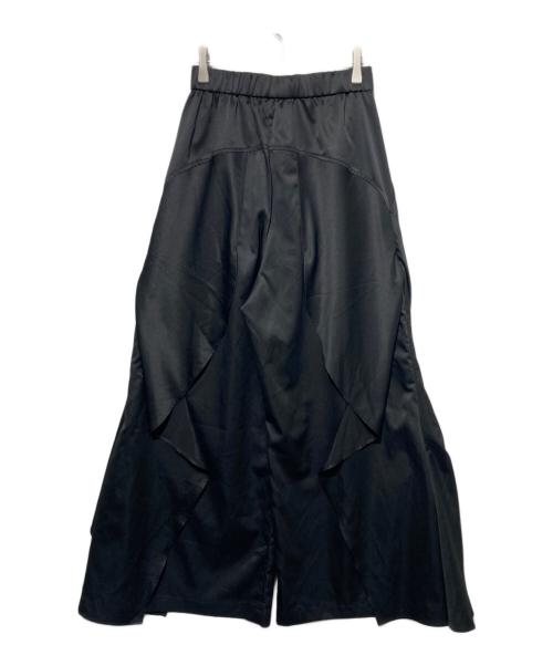 UN3D.（アンスリード）UN3D. (アンスリード) ウェーブラッフルパンツ ブラック サイズ:36の古着・服飾アイテム