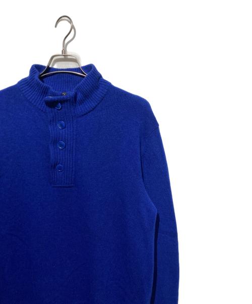 Barbour（バブアー）Barbour (バブアー) ハーフボタンニット ブルー サイズ:Ｌの古着・服飾アイテム