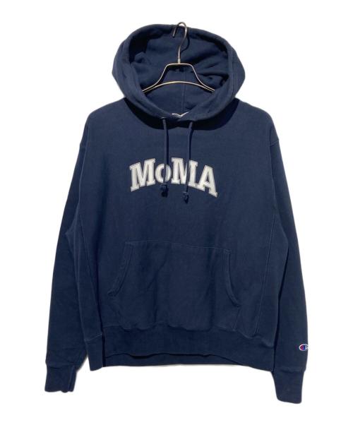 Champion（チャンピオン）Champion (チャンピオン) MoMA (モマ) リバースウィーブパーカー ネイビー サイズ:Lの古着・服飾アイテム