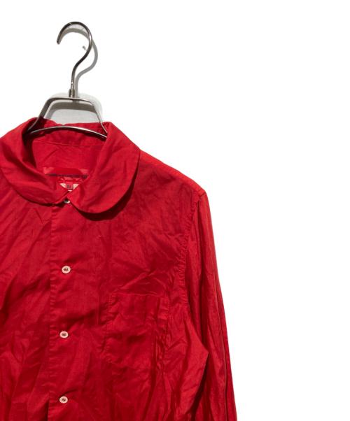 COMME des GARCONS GIRL（コムデギャルソンガール）COMME des GARCONS GIRL (コムデギャルソンガール) 丸襟フリルスリーブシャツ レッド サイズ:Mの古着・服飾アイテム